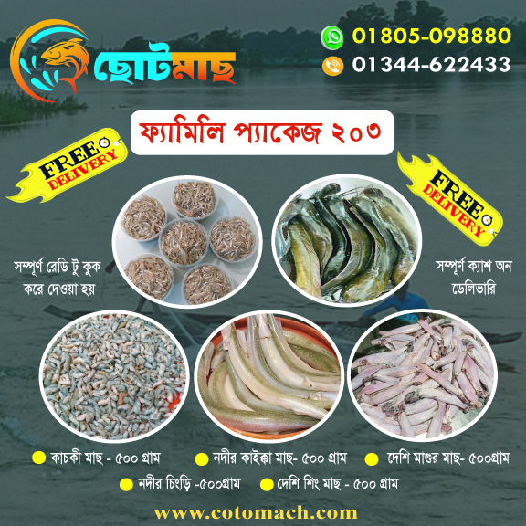 ফ্যামিলি প্যাকেজ[কোড: ২০৩] (৫ আইটেমের মাছ) - ২.৫ কেজি)